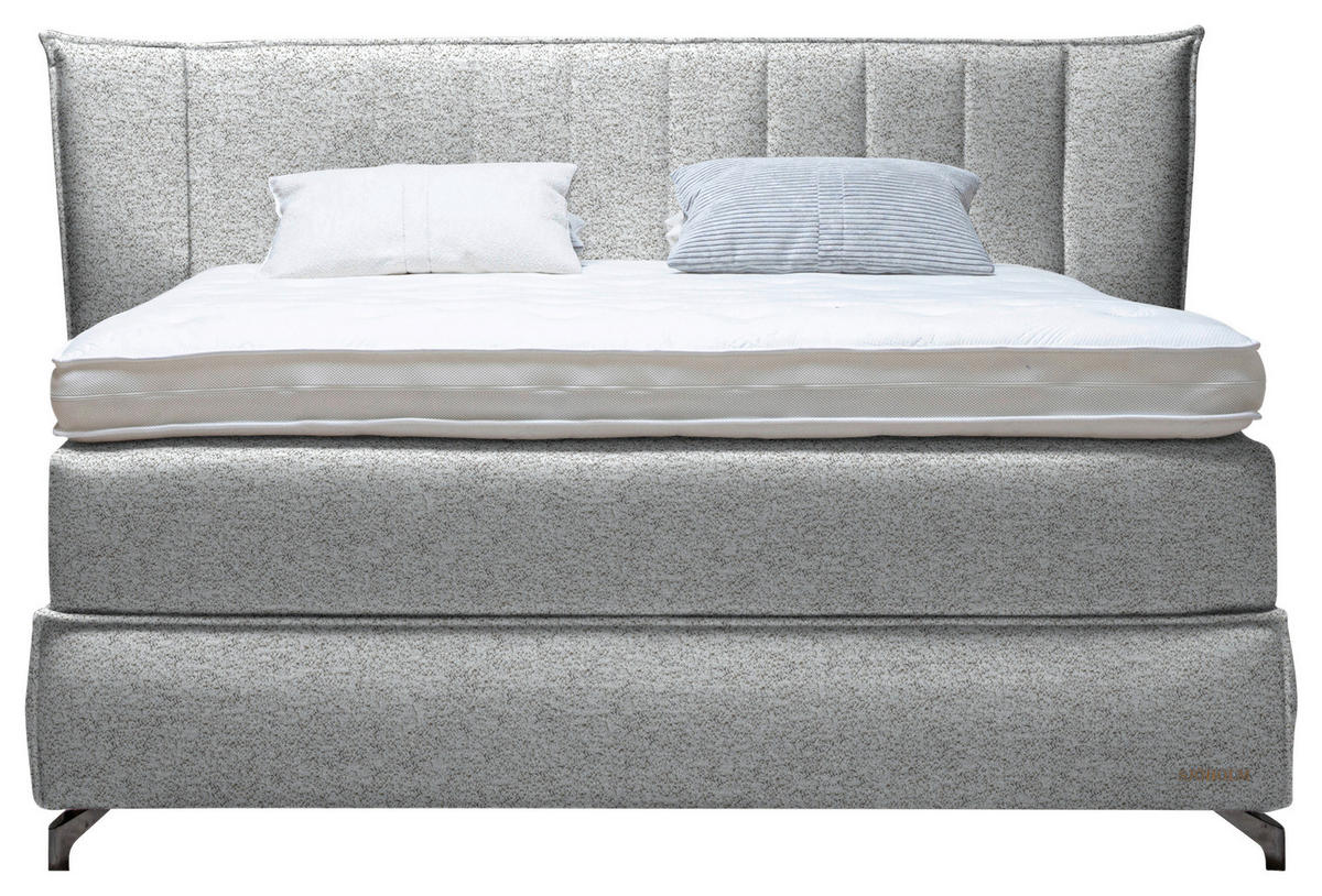 BOXSPRINGBETT 160/200 cm  in Champagner  - Champagner/Schwarz, Konventionell, Holz/Textil (160/200cm) - Sjöholm