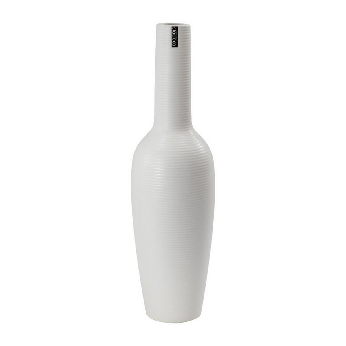 VÁZA, keramika, 58 cm - bílá, Basics, keramika (17/58/17cm)