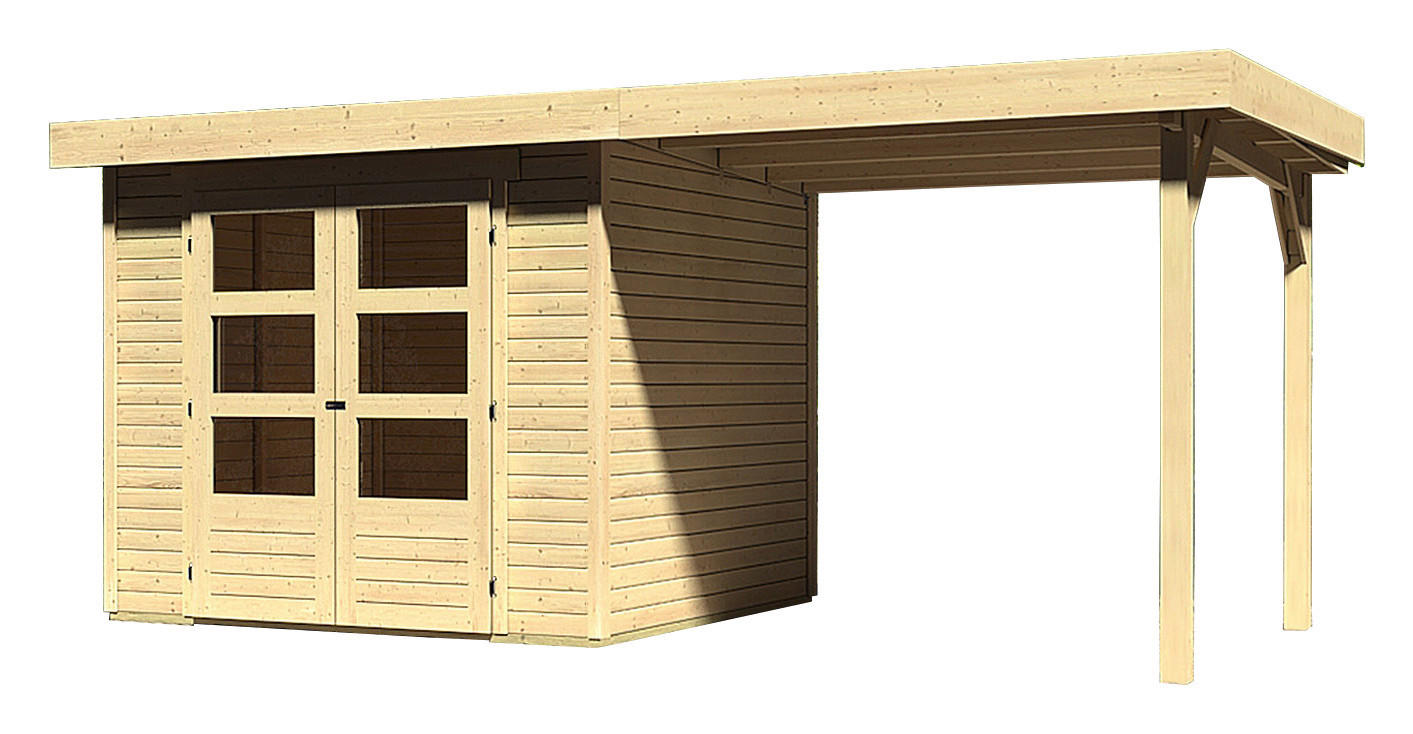 Gartenhaus Mit Anbaudach Natur 482x211x217cm Bregenz