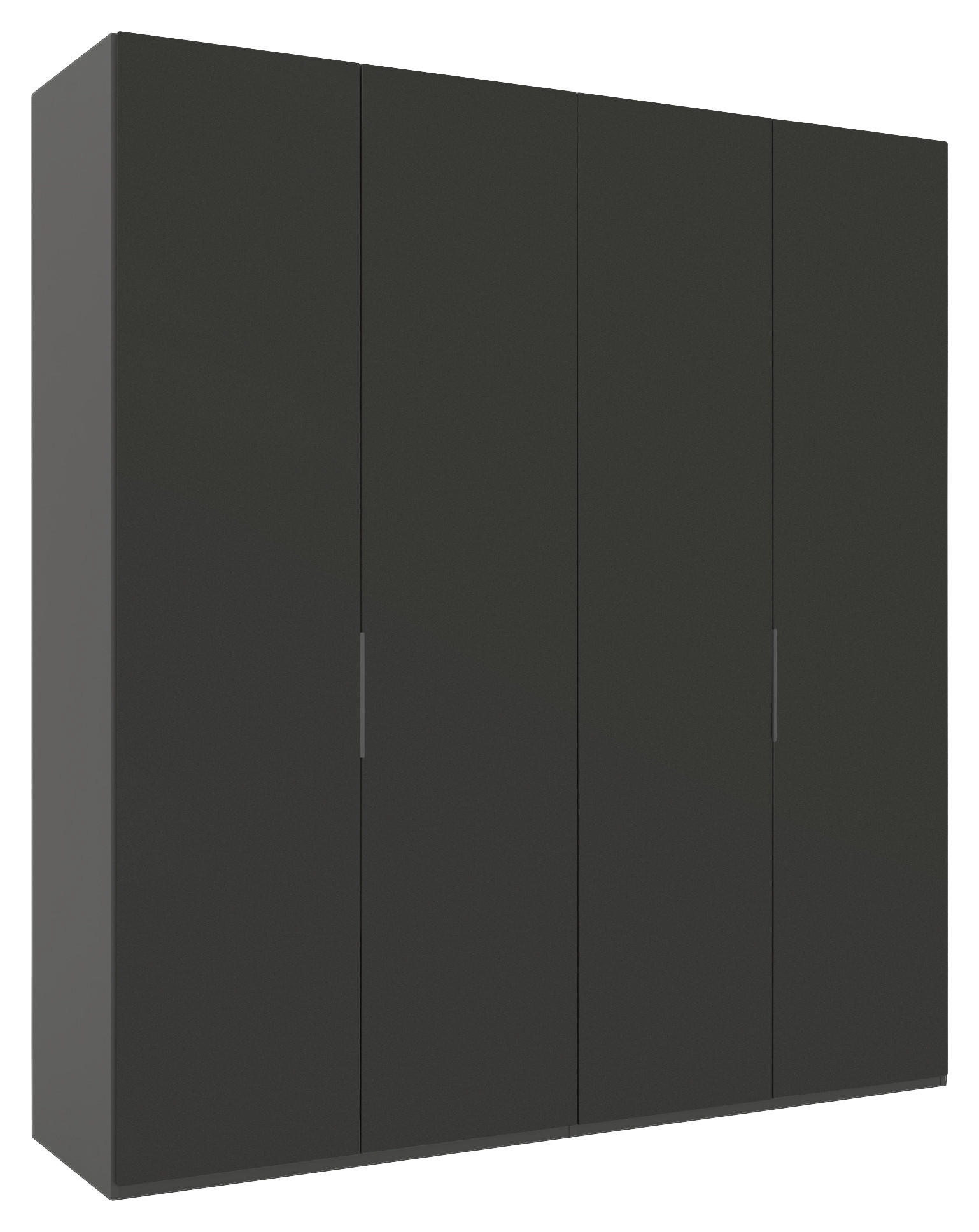 DREHTÜRENSCHRANK 200/223/62 cm 4-türig  - Anthrazit/Schwarz, KONVENTIONELL, Glas/Holzwerkstoff (200/223/62cm) - Visionight