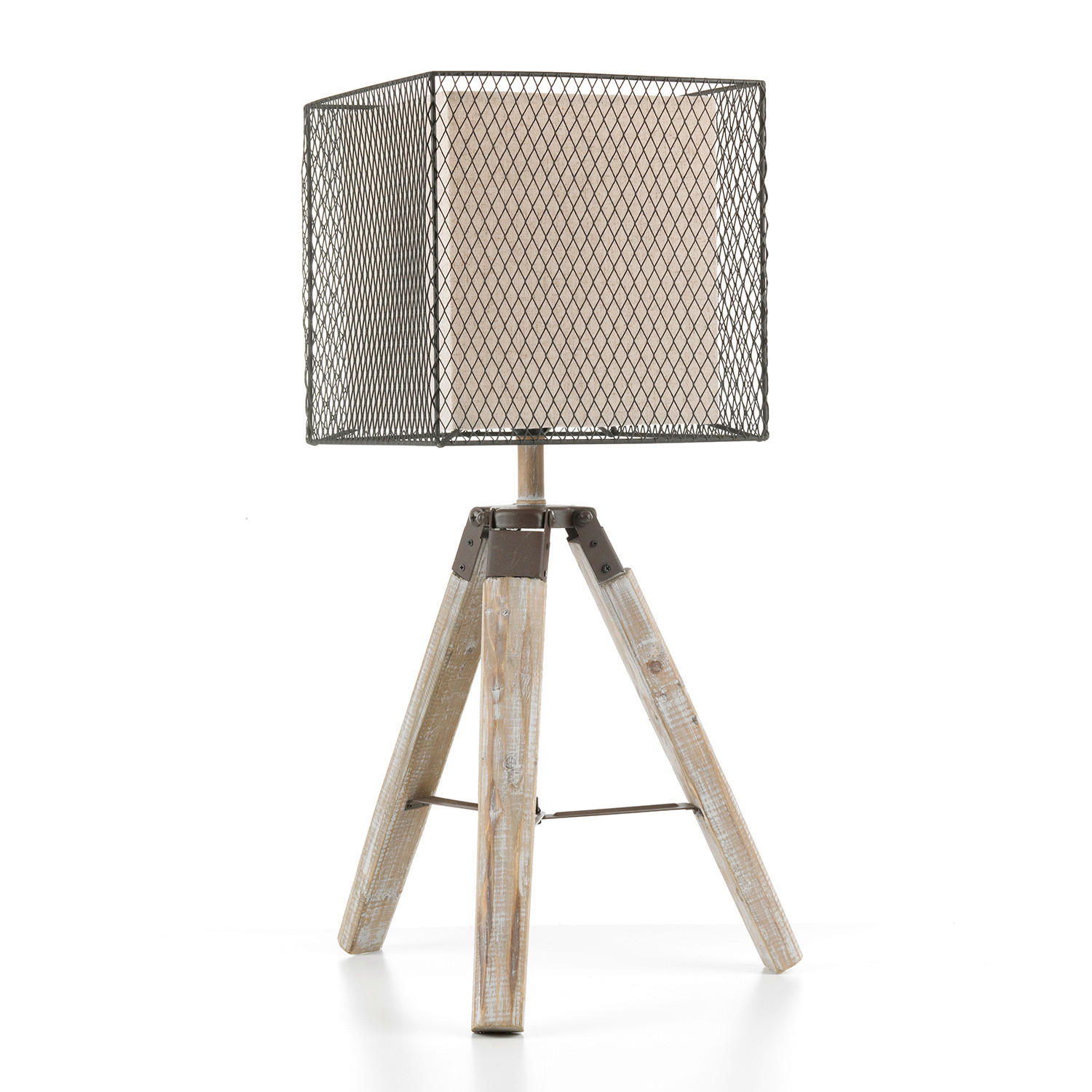 TISCHLEUCHTE 36/36/64 cm   - Cognac, Basics, Holz/Kunststoff (36/36/64cm)