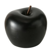 DEKORATIONSÄPPLE - svart, Design, keramik (8/7cm)