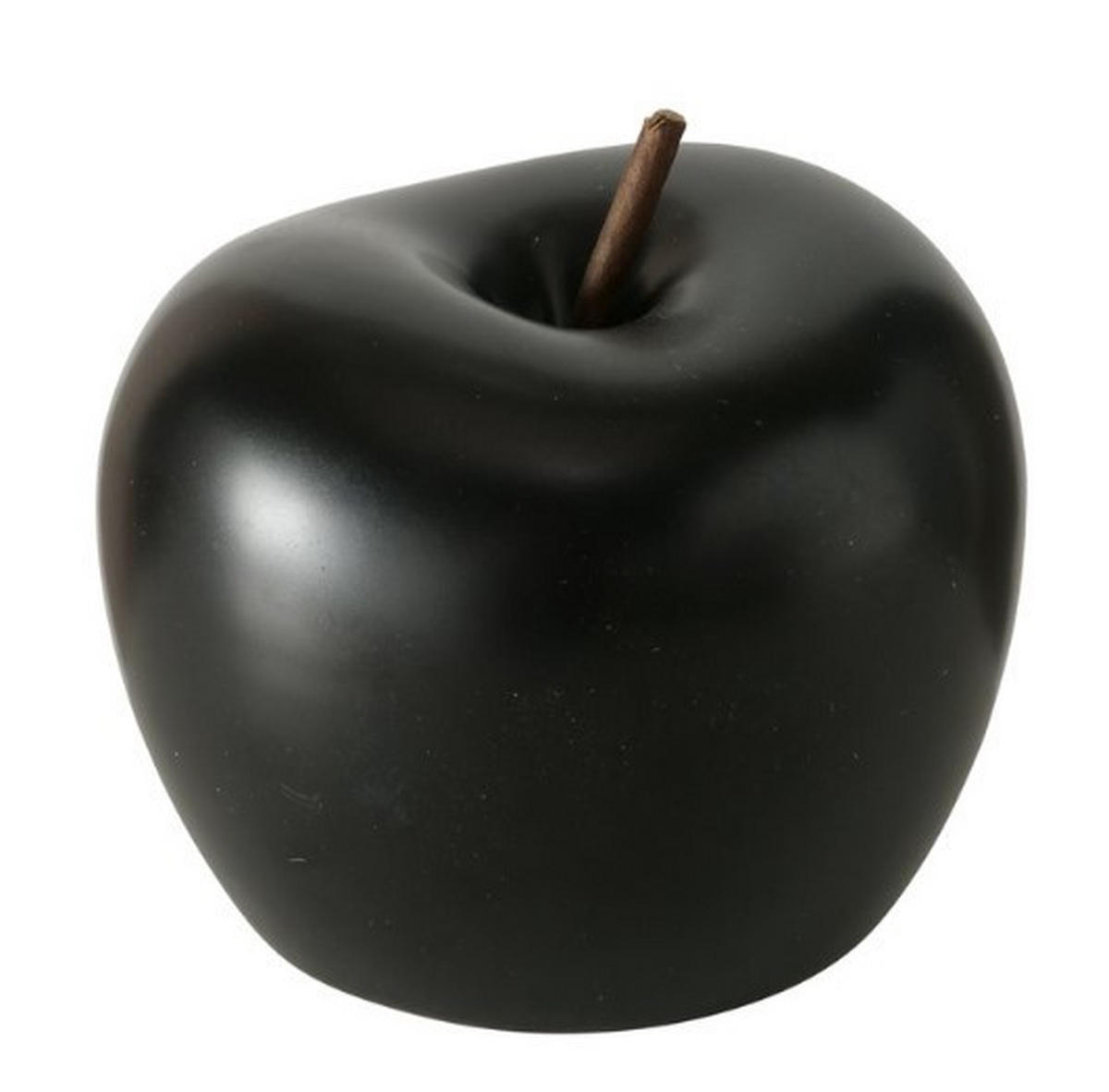 DEKORATIONSÄPPLE - svart, Design, keramik (8/7cm)
