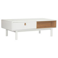 COUCHTISCH Eiche massiv 120/60/40 cm rechteckig Naturfarben, Weiß  - Braun/Weiß, Design, Holz/Holzwerkstoff (120/60/40cm) - Boxxx