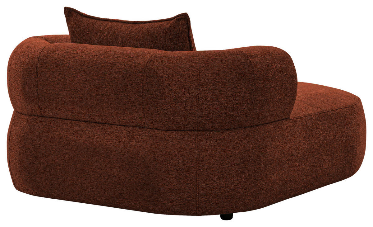 XXL-SESSEL Chenille Rostfarben    - Rostfarben/Schwarz, Design, Kunststoff/Textil (122/76/156cm) - Livetastic