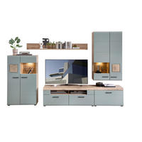 DNEVNI REGAL,  zelena, barve hrasta  - črna/barve hrasta, Moderno, kovina/umetna masa (320/205/47cm) - Hom`in