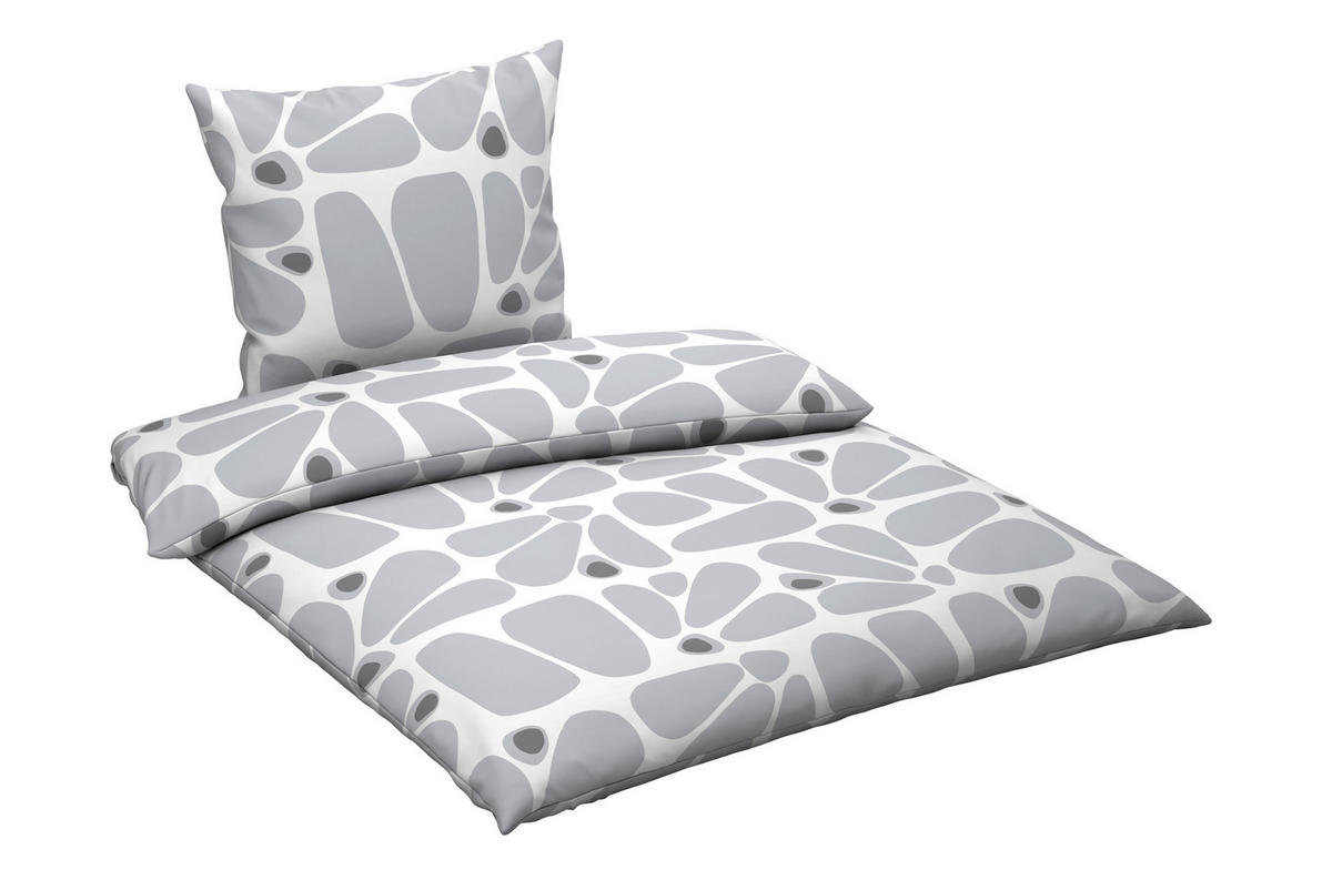 BETTWÄSCHE Renforcé 155/220 cm  - Grau, Textil (155/220cm) - Esposa