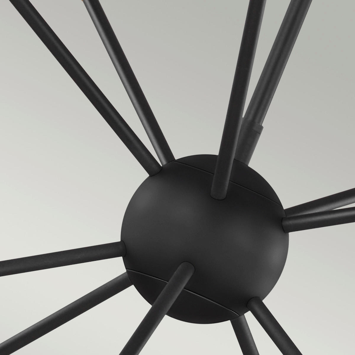 KRONLEUCHTER 70.5/47.7 cm    - Schwarz, Design, Glas/Metall (70.5/47.7cm) - Elstead Lighting