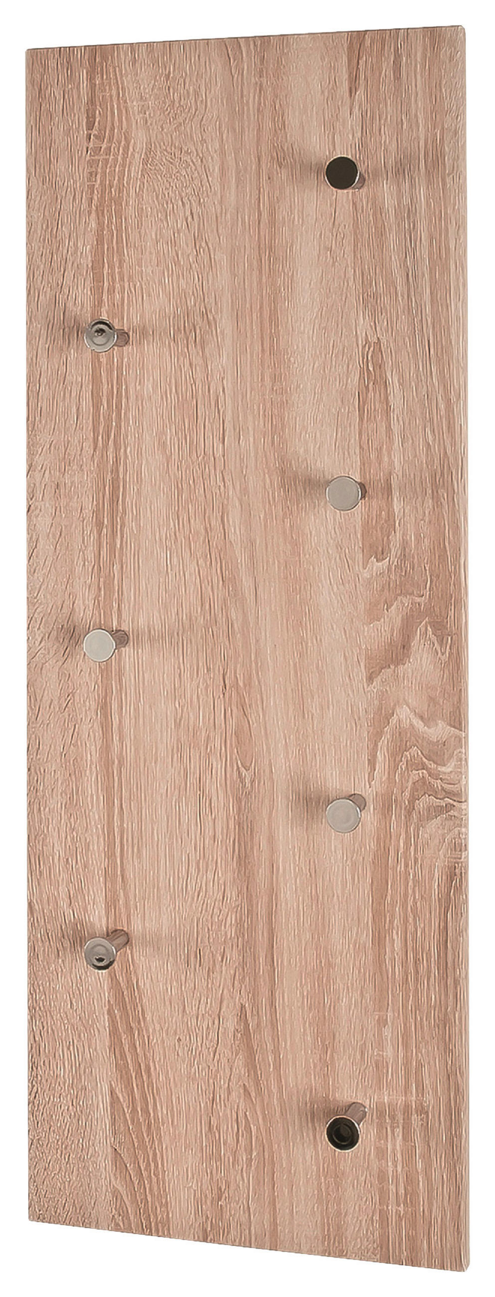WANDGARDEROBE  in Eichefarben, Chromfarben  - Chromfarben/Eichefarben, Design, Holzwerkstoff/Metall (80/30/5,5cm)