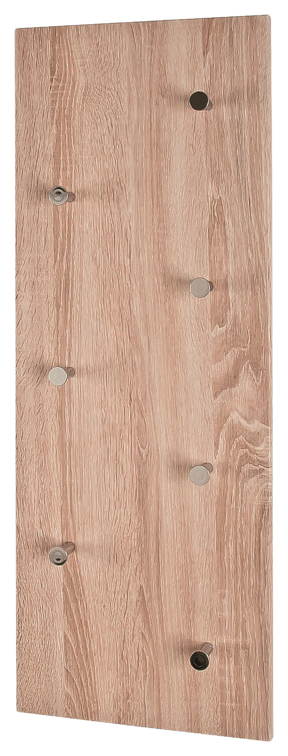 STENSKI OBEŠALNIK - barve kroma/barve hrasta, Design, kovina/leseni material (80/30/5,5cm) - Boxxx