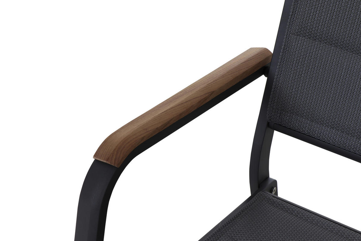 GARTENBANK 138,5/97/67 cm  in Anthrazit  - Anthrazit, KONVENTIONELL, Holz/Kunststoff (138,5/97/67cm) - Siena Garden