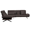 ECKSOFA in Flachgewebe Dunkelbraun  - Dunkelbraun/Schwarz, Design, Textil/Metall (239/270cm) - Koinor