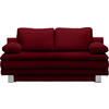 SCHLAFSOFA Dunkelrot  - Chromfarben/Dunkelrot, Design, Textil/Metall (194/96/86cm) - Novel