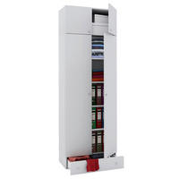 MEHRZWECKSCHRANK 70/238/39 cm  in Weiß  - Silberfarben/Weiß, MODERN, Holzwerkstoff/Kunststoff (70/238/39cm) - MID.YOU
