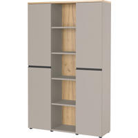 AKTENSCHRANK 120/197/40 cm  - Eichefarben/Grau, MODERN, Holzwerkstoff (120/197/40cm) - Novel