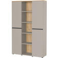 AKTENSCHRANK 120/197/40 cm  - Eichefarben/Grau, MODERN, Holzwerkstoff (120/197/40cm) - Novel