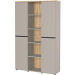 AKTENSCHRANK 120/197/40 cm  - Eichefarben/Grau, MODERN, Holzwerkstoff (120/197/40cm) - Novel