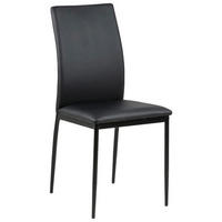 STUHL Lederlook Schwarz  - Schwarz, KONVENTIONELL, Textil/Metall (43,5/92,0/53,0cm) - Livetastic