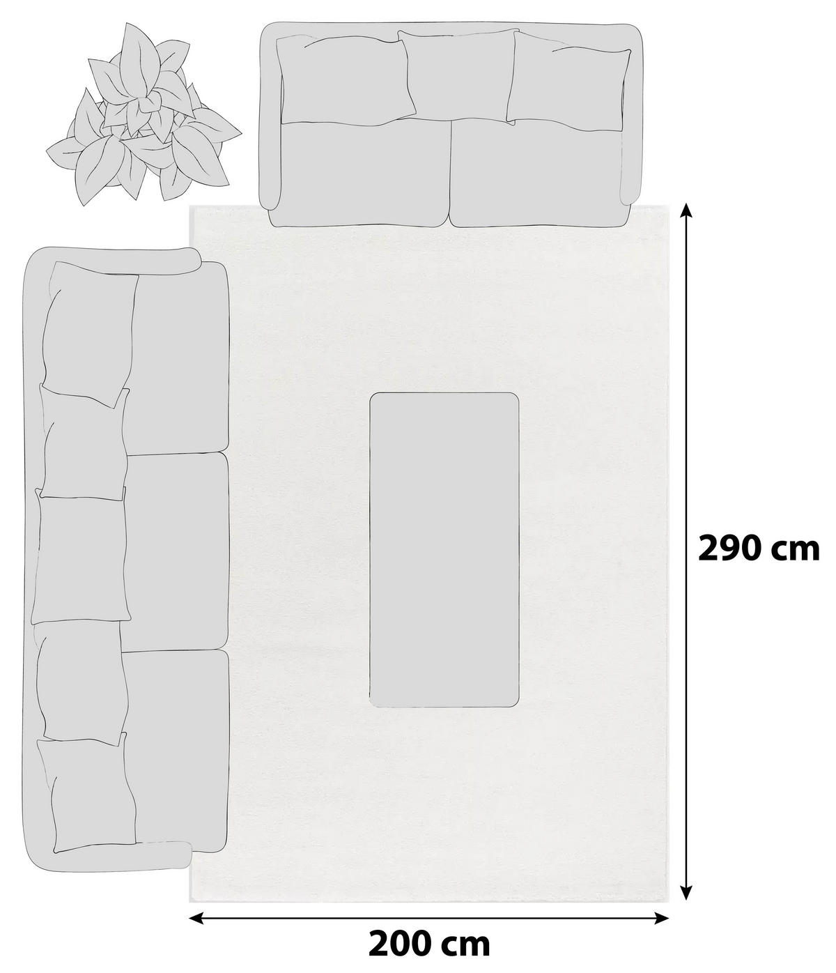 HOCHFLORTEPPICH 200/290 cm Puree Creme  - Creme, KONVENTIONELL, Textil (200/290cm) - Schöner Wohnen