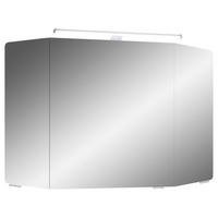 SPIEGELSCHRANK 100/67/17 cm  - Chromfarben/Weiß, KONVENTIONELL, Glas/Holzwerkstoff (100/67/17cm) - Pelipal