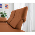 RÉCAMIERE in Echtleder Cognac  - Chromfarben/Cognac, Design, Leder/Metall (209/85-109/95-16cm) - Dieter Knoll