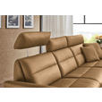 ECKSOFA in Echtleder Honig  300/157 cm  - Schwarz/Honig, Design, Leder/Metall (300/157cm) - Dieter Knoll