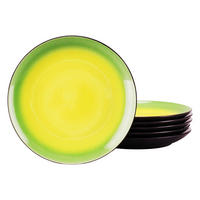 LAPOSTÁNYÉR KÉSZLET  - fekete/világossárga, Trend, kerámia (27/3,5cm) - Creatable