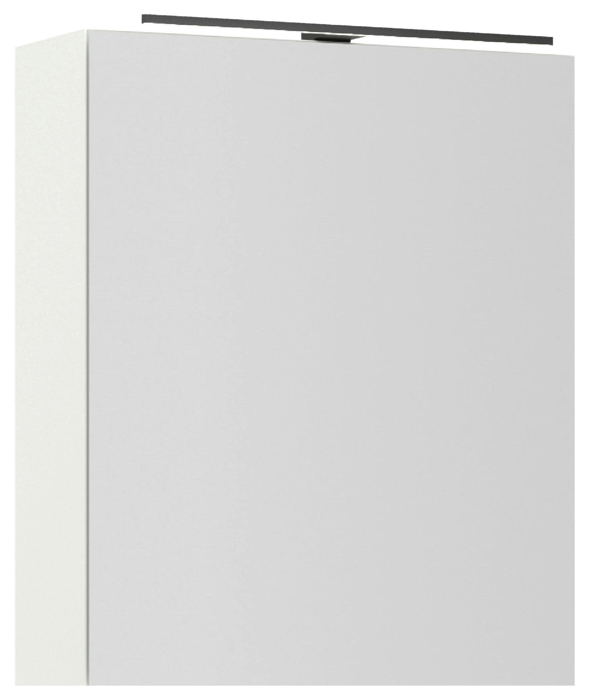 SPIEGELSCHRANK 60/72/21 cm - Weiß Hochglanz/Alufarben, MODERN, Glas/Holzwerkstoff (60/72/21cm) - Nobilia