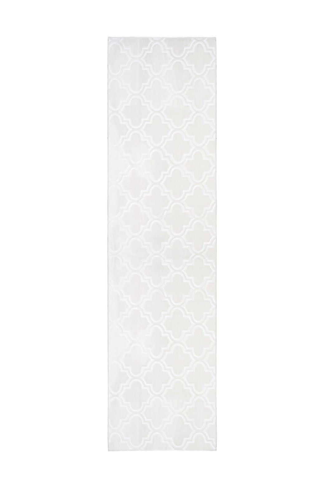 LÄUFER 80/150 cm Monroe 100 Weiß  - Weiß, KONVENTIONELL, Kunststoff/Textil (80/150cm)