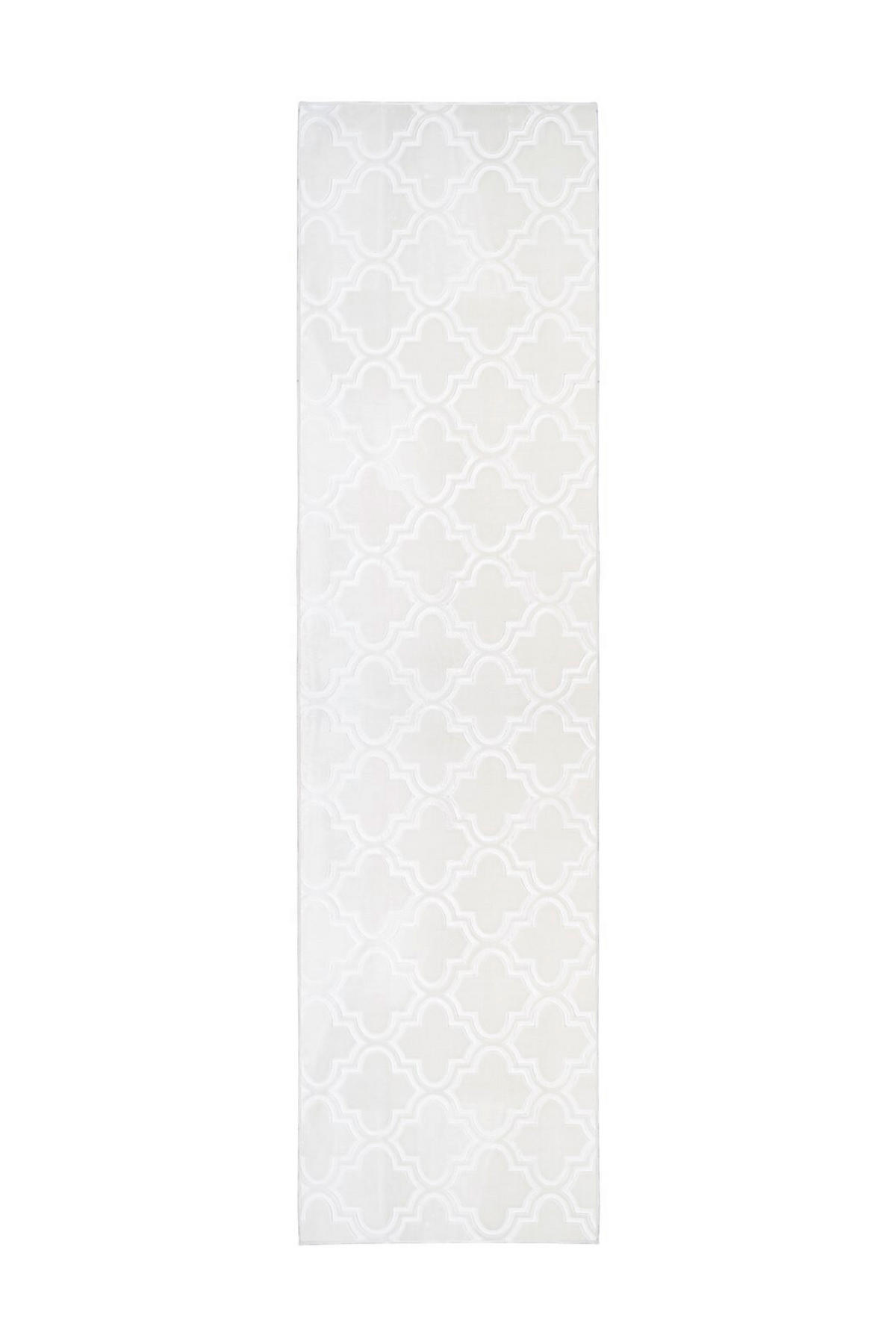 LÄUFER 80/150 cm Monroe 100 Weiß Weiß  - Weiß, KONVENTIONELL, Kunststoff/Textil (80/150cm)