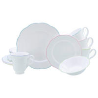 KOMBISERVICE Lila, Weiß, Hellblau, Hellrosa, Limette Florine Bunt 16-teilig 4 Personen  - Hellrosa/Lila, Basics, Keramik - Creatable