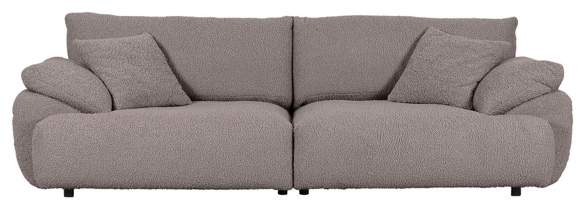 BIG SOFFA i plysch grå  - svart/grå, Modern, textil/plast (290/68/117cm) - MID.YOU