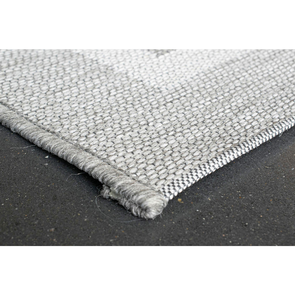 Thumbnail - Novel Outdoorteppich Amalfi, Grau, Silber, Hellgrau, Textil, Bordüre, rechteckig, 80x150 cm, Oeko-Tex® Standard 100, für...