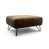 HOCKER in Textil Braun  - Schwarz/Braun, Design, Textil/Metall (90/70/46cm) - SENSOO