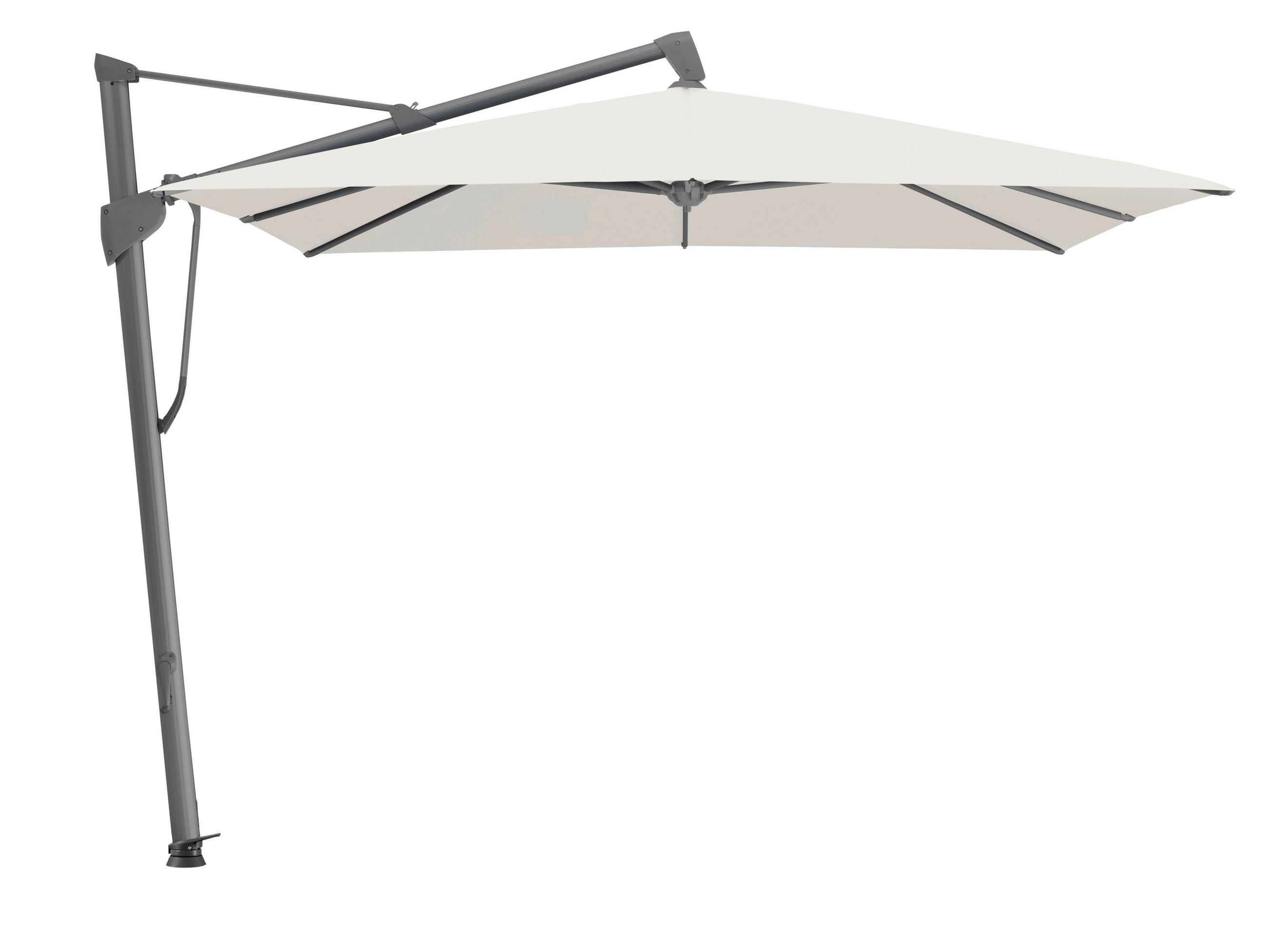 AMPELSCHIRM  300/300 cm  - Anthrazit/Creme, MODERN, Textil/Metall (300/300cm) - Glatz