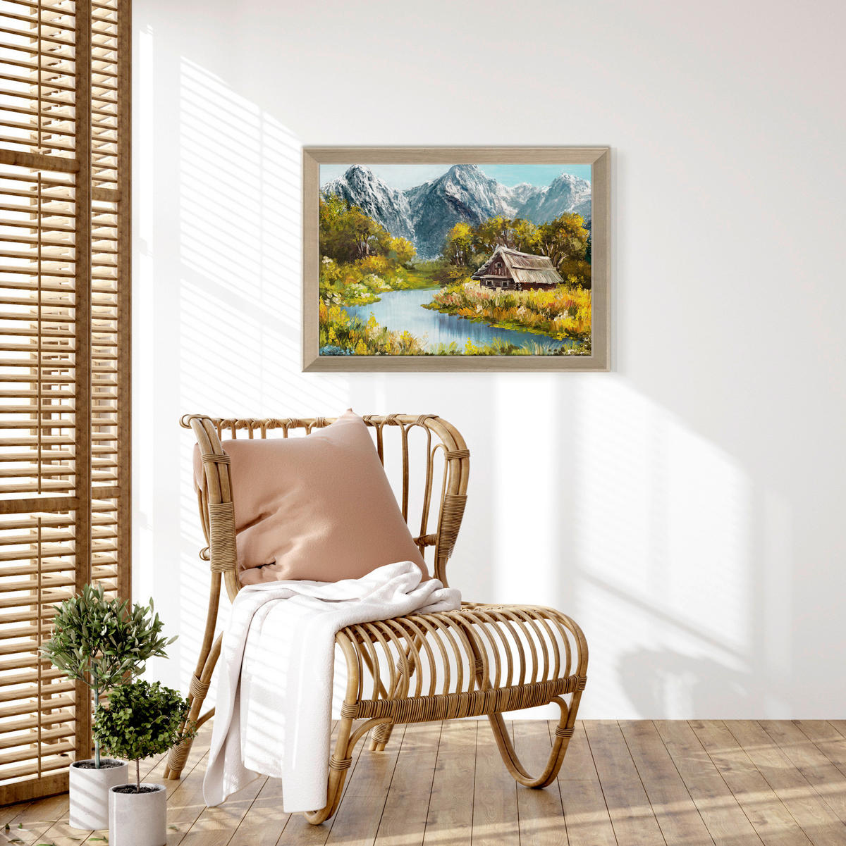 DRUCKGRAFIK Landschaft & Natur  - Multicolor, Basics, Holz/Papier (75/56/3cm)