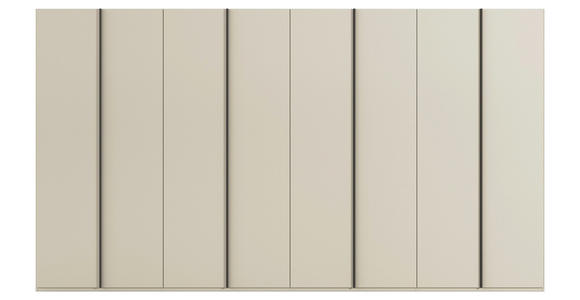DREHTÜRENSCHRANK 400/235/61 cm,  in Champagner, 8-türig  - Champagner/Graphitfarben, Basics, Holzwerkstoff/Metall (400/235/61cm) - Novel
