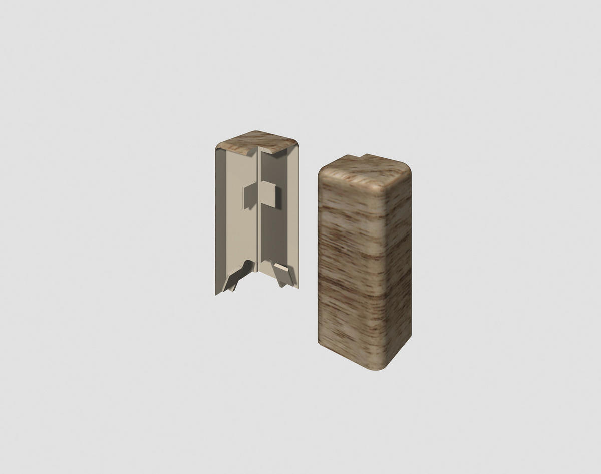 AUßENECKE Braun, Eichefarben  - Eichefarben/Braun, KONVENTIONELL, Kunststoff (1.6/0.7/5.9cm) - Egger Holzwerkstoffe