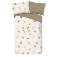 WENDEBETTWÄSCHE 2-teilig Good Morning Renforcé 140/200 cm  - Perlmutt/Braun, Basics, Textil (140/200cm)