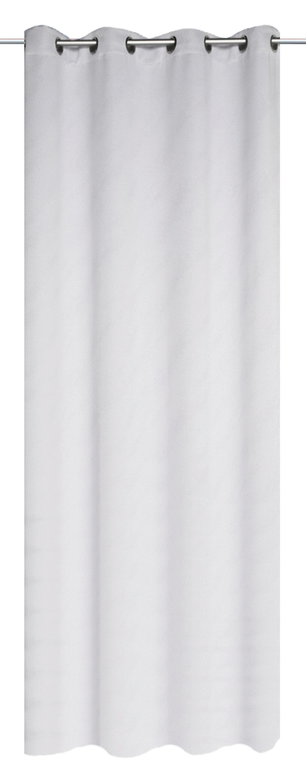 ÖSENVORHANG blickdicht  - Weiß, Basics, Textil (135/245cm) - Schmidt W. Gmbh
