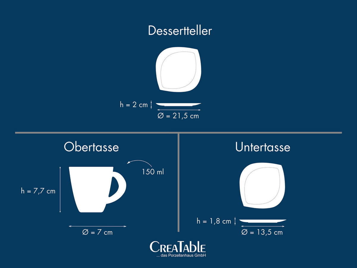KAFFESERVIS Melbourne 18 delar  - cremefärgad, Basics, keramik - Creatable