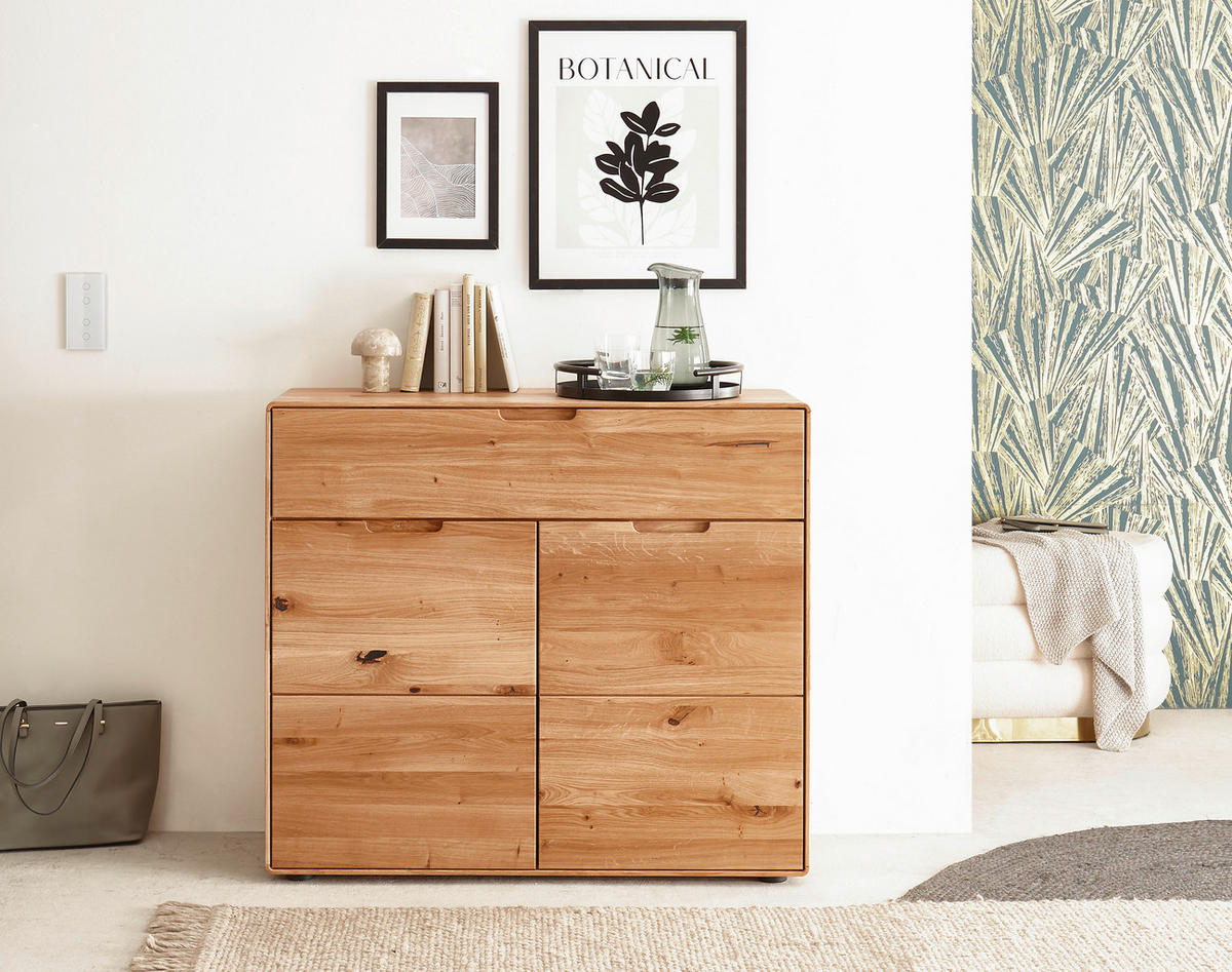 KOMMODE , 100/91/40 cm, 1 Schublade(n)  - Wildeiche, Design, Holz (100/91/40cm) - Livetastic