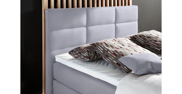 BOXSPRINGBETT 140/200 cm  in Grau  - Alufarben/Grau, KONVENTIONELL, Textil/Metall (140/200cm) - Dieter Knoll