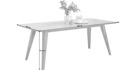 ESSTISCH in Holz 200/100/75,5 cm - Eichefarben, KONVENTIONELL, Holz (200/100/75,5cm) - Voleo