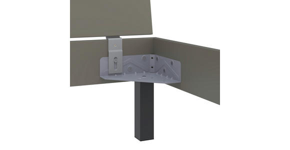 BETT 120/200 cm in Grau - Schwarz/Grau, Design, Holzwerkstoff/Metall (120/200cm) - Xora