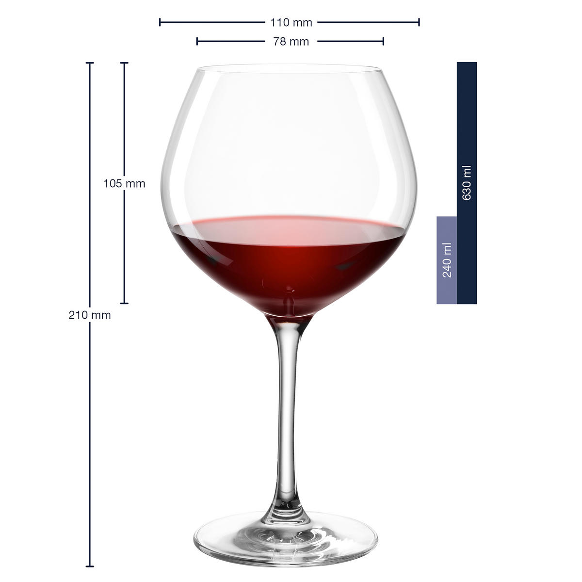 ČAŠA ZA BURGUNDAC  660 ml  Ciao+  - prozirno, Konvencionalno, staklo (11/21cm) - Leonardo
