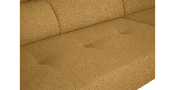 ECKSOFA in Chenille Currygelb 280/205 cm - Currygelb/Schwarz, Design, Textil/Metall (280/205cm) - Xora
