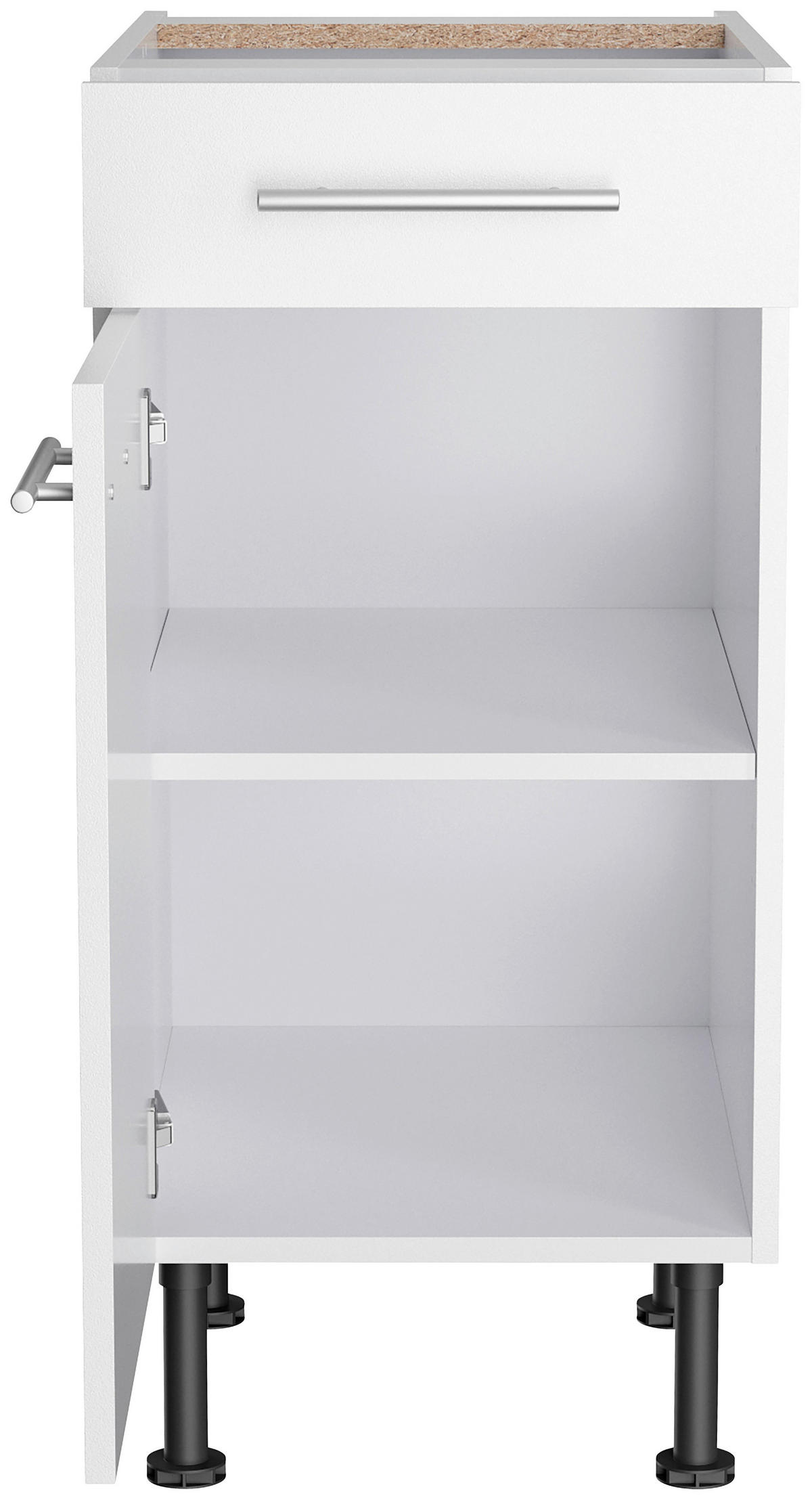 KÜCHENLEERBLOCK 270 cm   in Weiß  - Edelstahlfarben/Anthrazit, Basics, Holzwerkstoff/Metall (270cm) - Optifit