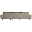 ECKSOFA in Webstoff Beige  - Beige/Schwarz, Design, Textil/Metall (320/172cm) - Valnatura