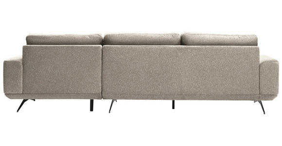 ECKSOFA in Webstoff Beige  - Beige/Schwarz, Design, Textil/Metall (320/172cm) - Valnatura